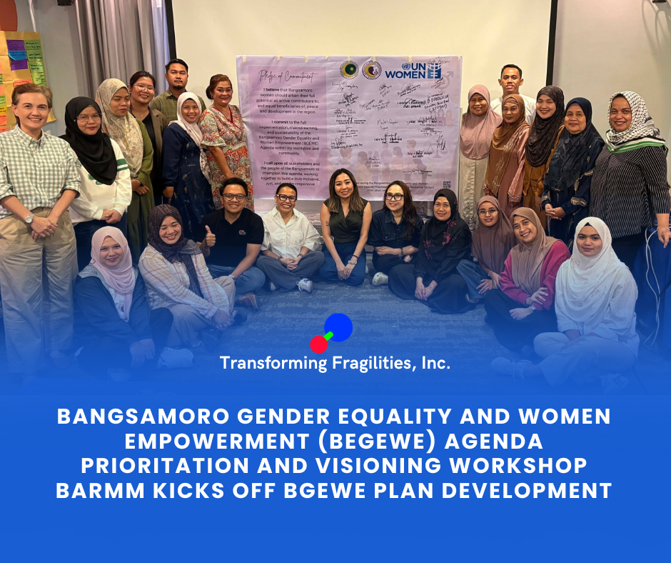 𝐁𝐀𝐍𝐆𝐒𝐀𝐌𝐎𝐑𝐎 𝐆𝐄𝐍𝐃𝐄𝐑 𝐄𝐐𝐔𝐀𝐋𝐈𝐓𝐘 𝐀𝐍𝐃 𝐖𝐎𝐌𝐄𝐍 𝐄𝐌𝐏𝐎𝐖𝐄𝐑𝐌𝐄𝐍𝐓 𝐀𝐆𝐄𝐍𝐃𝐀 𝐏𝐑𝐈𝐎𝐑𝐈𝐓𝐈𝐙𝐀𝐓𝐈𝐎𝐍 𝐀𝐍𝐃 𝐕𝐈𝐒𝐈𝐎𝐍𝐈𝐍𝐆 𝐖𝐎𝐑𝐊𝐒𝐇𝐎𝐏: 𝐁𝐀𝐑𝐌𝐌 𝐊𝐈𝐂𝐊𝐒 𝐎𝐅𝐅 𝐁𝐆𝐄𝐖𝐄 𝐏𝐋𝐀𝐍 𝐃𝐄𝐕𝐄𝐋𝐎𝐏𝐌𝐄𝐍𝐓
