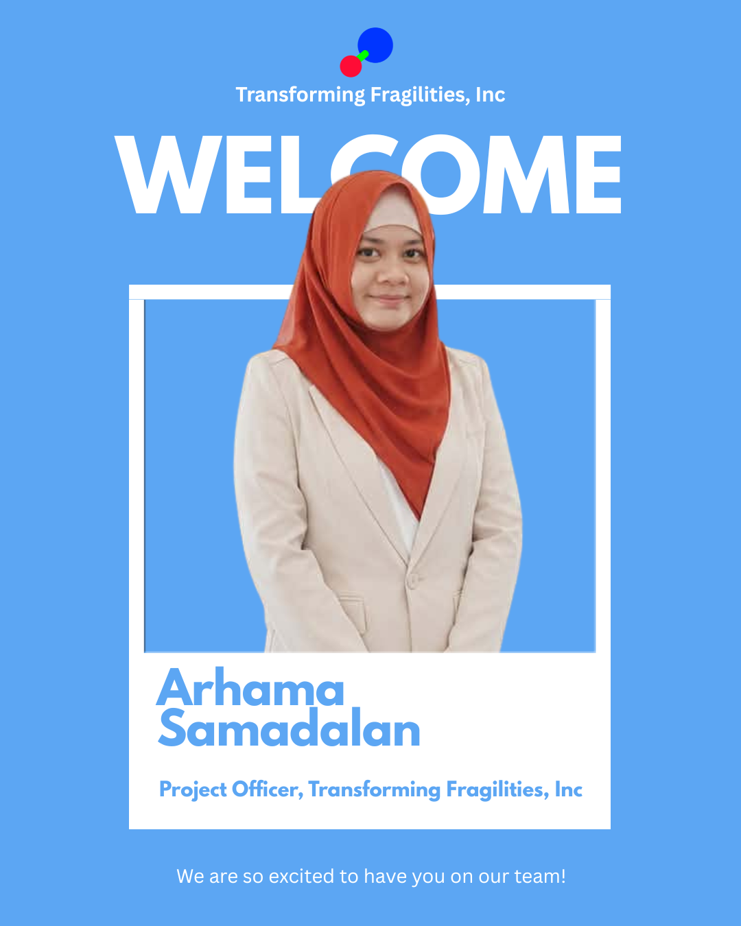 𝐓𝐅𝐈 𝐖𝐄𝐋𝐂𝐎𝐌𝐄𝑺 𝐍𝐄𝐖 𝐓𝐄𝐀𝐌 𝐌𝐄𝐌𝐁𝐄𝐑𝐒 𝐓𝐎 𝐒𝐔𝐏𝐏𝐎𝐑𝐓 𝐄𝐗𝐏𝐀𝐍𝐃𝐈𝐍𝐆 𝐄𝐕𝐈𝐃𝐄𝐍𝐂𝐄-𝐁𝐀𝐒𝐄𝐃 𝐏𝐄𝐀𝐂𝐄 𝐀𝐍𝐃 𝐃𝐄𝐕𝐄𝐋𝐎𝐏𝐌𝐄𝐍𝐓 𝐈𝐍𝐈𝐓𝐈𝐀𝐓𝐈𝐕𝐄𝐒